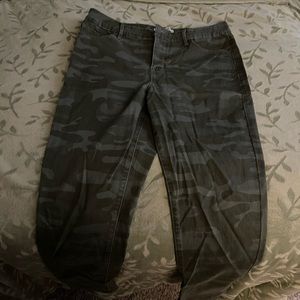 Army Print High Rise Skinny Jeans